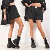 boho shorts black