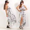 white silk dress
