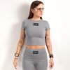 grey shortsleeve top