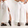 WRAP PANTS white