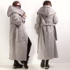 BOUCLE HOODED COAT grey popis