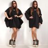 OPEN SLEEVES DRESS black