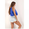 SATIN DIY BALLOON TOP blue