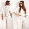 LINEN SPLIT BACK TOP