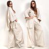 LINEN WIDE STRIPED CAFTAN