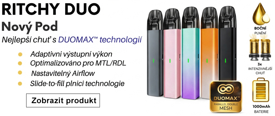 Elektronická cigareta Ritchy DUO Pod 1000 mAh