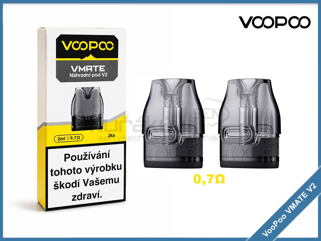 VooPoo VMATE V2 POD cartridge - 2 ks - KurakuvSEN.cz VooPoo VMATE V2 POD cartridge - 2 ks - KurakuvSEN.cz