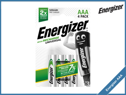 Energizer Universal nabijeci baterie 500mAh HR03 AAA 4ks