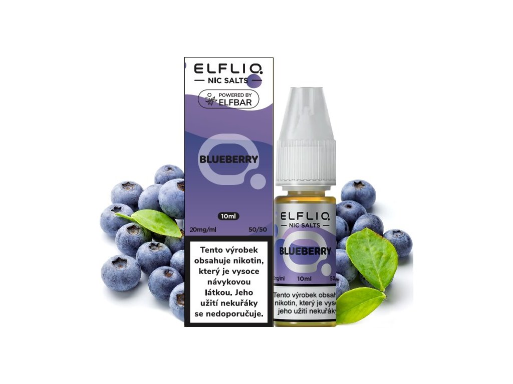liquid elfliq nic salt blueberry 10ml 20mg