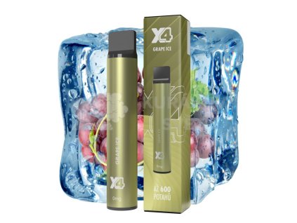 x4 bar zero chladive hroznove vino grape ice jednorazova e cigareta bez nikotinu 26775