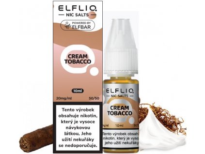liquid elfliq nic salt cream tobacco 10ml 20mg