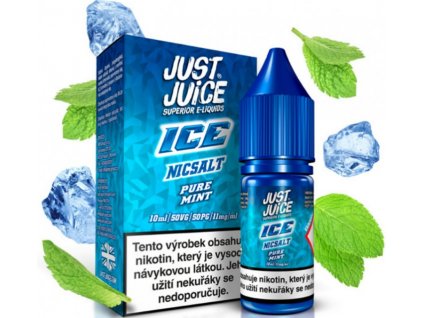 liquid just juice salt ice pure mint 10ml 20mg