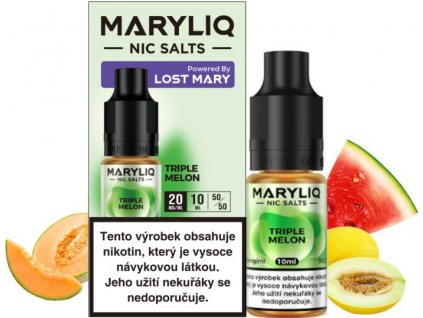 liquid maryliq nic salt triple melon 10ml 20mg