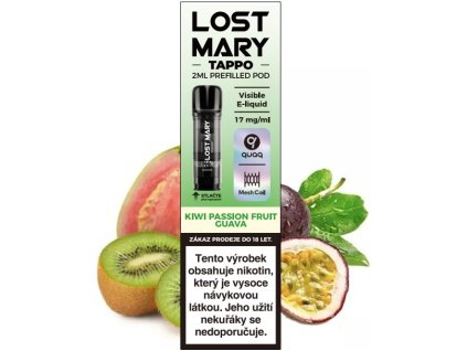 lost mary tappo pods cartridge 1pack kiwi passion fruit guava 17mg