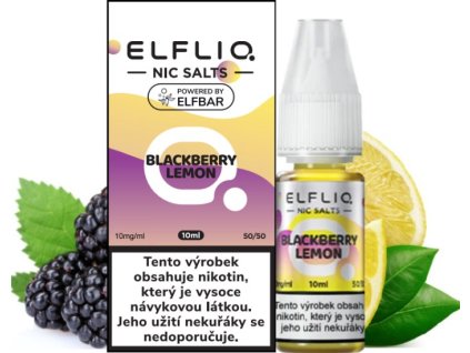 liquid elfliq nic salt blackberry lemon 10ml 10mg