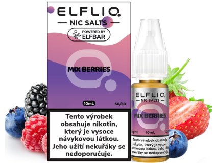 liquid elfliq nic salt mixed berries 10ml 10mg