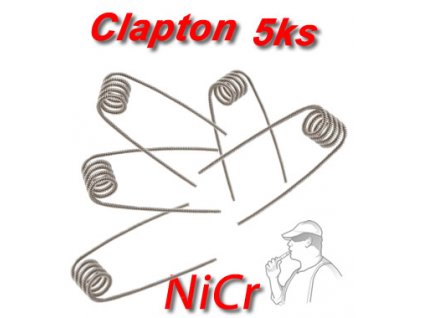 5ks Clapton spirálky NiCr 0.4mmx0.2mm 0,55Ω