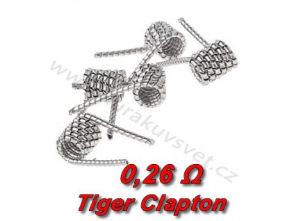 5ks Tiger Clapton spirálky 316 0.2x0,8mm 0,26Ω