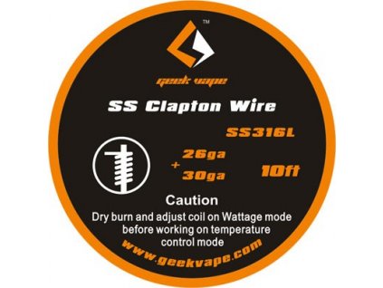 GeekVape Clapton SS316 Tape Wire, 3m 26GA + 30GA