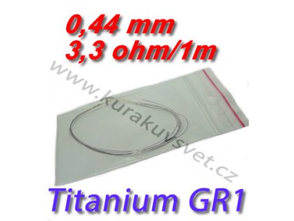 Odporový drát Titanium GR1 0,44mm 3,3ohmu