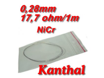 Odporový drát Kanthal NiCr 0,28mm 17,7ohmu