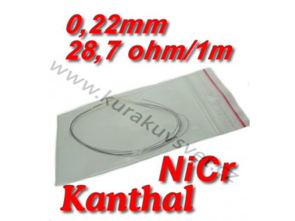 Odporový drát Kanthal NiCr 0,22mm 28,7ohmu