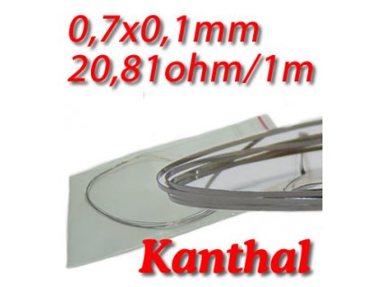 Odporový drát Kanthal 0,7x0,1mm 20,81ohmu,Plochý