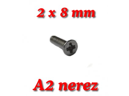 5 ks šroubky M2x8mm zapuštěná hlava