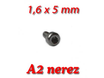 5 ks šroubky M1,6x5mm imbus hlava