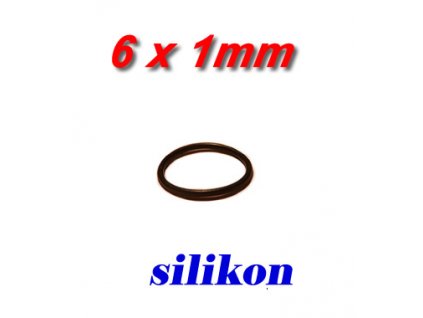 5 ks "O" kroužek 6x1mm Silikon