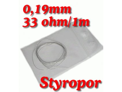 Odporový drát Styropor 0,19mm 33ohmu