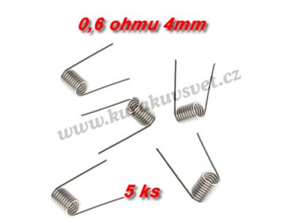 5ks spirálky 0,6ohmu 4mm