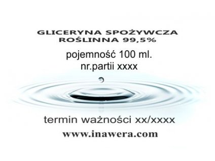 Potravinářský rostlinný glycerine (99,5 %) 100 ml