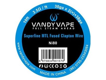 Vandy Vape Superfine MTL odporový drát NI80 3m