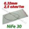 Odporový drát NiFe30 0,32mm 2,5ohmu