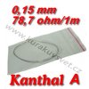 Odporový drát Kanthal A 0,15mm 78,7ohmu