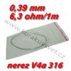 Odporový drát nerez V4a 316 0,39mm 6,3ohmu