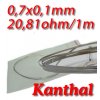 Odporový drát Kanthal 0,7x0,1mm 20,81ohmu,Plochý