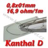 Odporový drát Kanthal D 0,8x0,1mm 16,9ohmu, Plochý