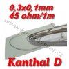 Odporový drát Kanthal D 0,3x0,1mm 45ohmu, Plochý