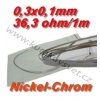 Odporový drát Nickel-Chrom 0,3x0,1mm 36,3ohmu, Plochý