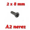 5 ks šroubky M2x8mm zapuštěná hlava