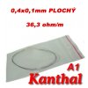 Odporový drát Kanthal A1 0,4x0,1mm 36,3ohmu, Plochý