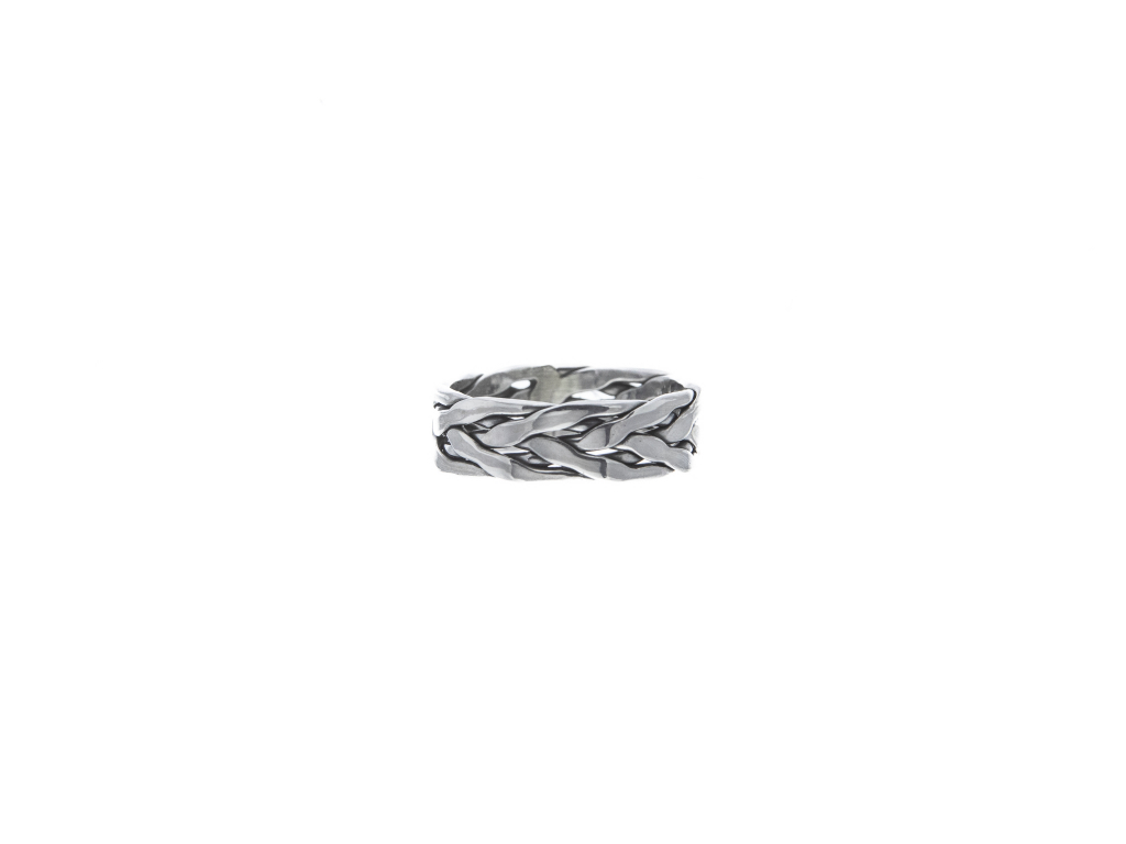 Stříbrný prsten Copánek široký