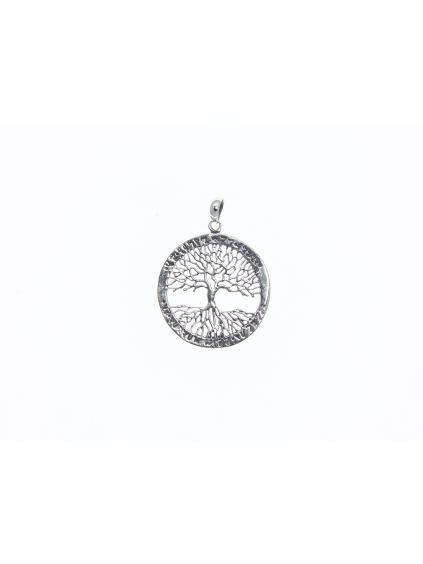 Stříbrný amulet Strom života s nápisem