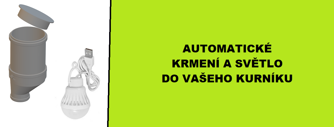 Automatické krmení a světlo do kurníku