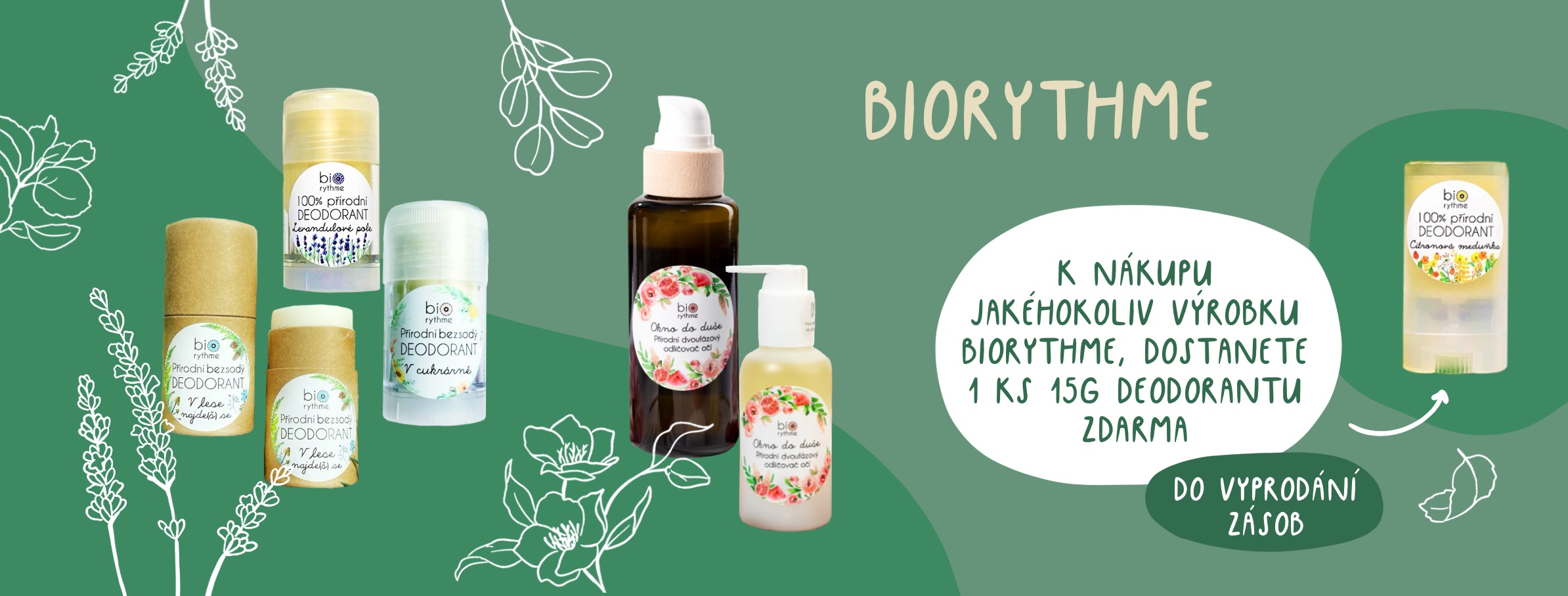 deodorant k nákupu zdarma!