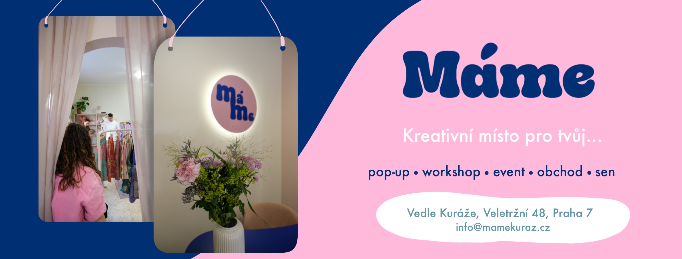 Máme - kreativní místo pro tvůj pop-up, workshop, event