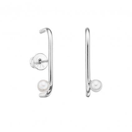 Náušnice NLMT design Fine Stripe pearl