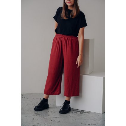 Kalhoty Minile Culottes Dark Red